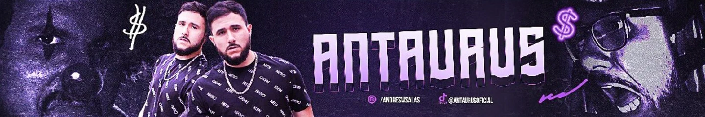 Banner morado de YouTube con el nombre ANTAURUS
